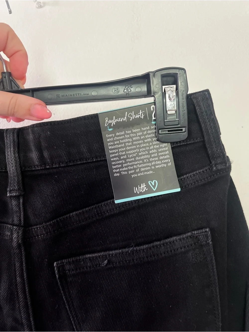 LuLaRoe Black Jean Roll-Cuff Boyfriend Shorts - Picture 3 of 4